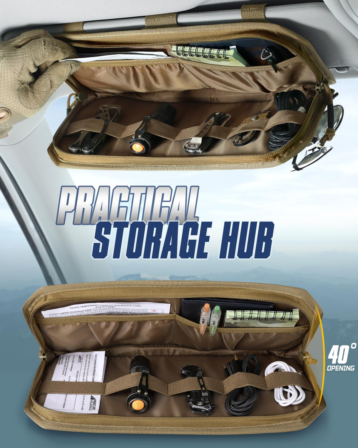 WYNEX opened organizer showing compartments for tidy storage