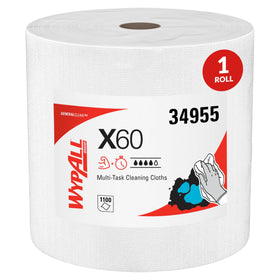 WypAll jumbo roll front showing large-capacity workspace supply benefit