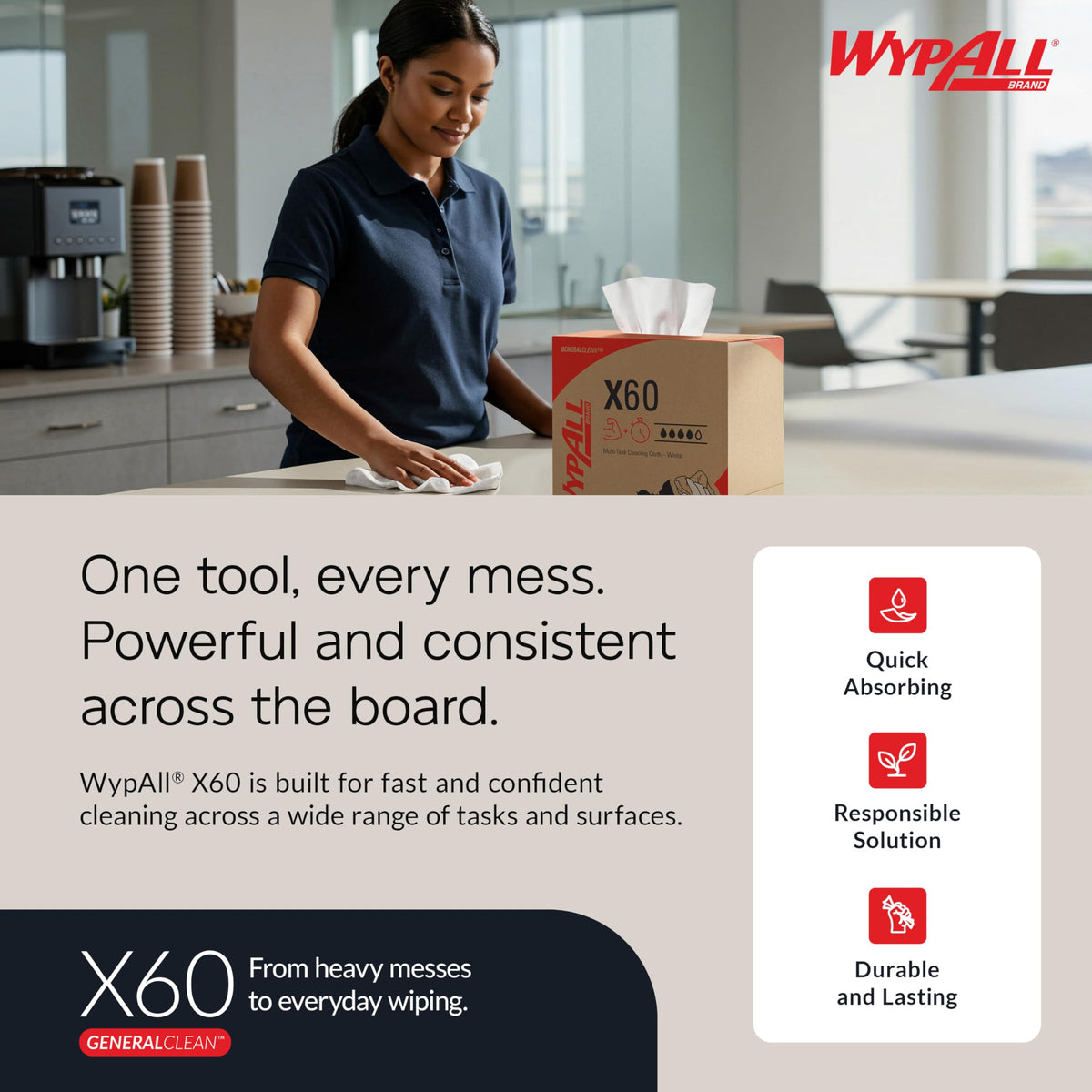 WypAll packaging label closeup highlighting 1100-sheet jumbo roll value benefit