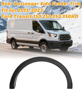 Wyustey fender trim mounted on Transit side illustrating seamless integration