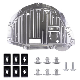 wzrasmiles front view of aluminum splash shield showing complete coverage and durable build
