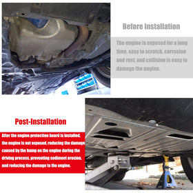 wzrasmiles splash shield deflecting road debris and water to protect engine components