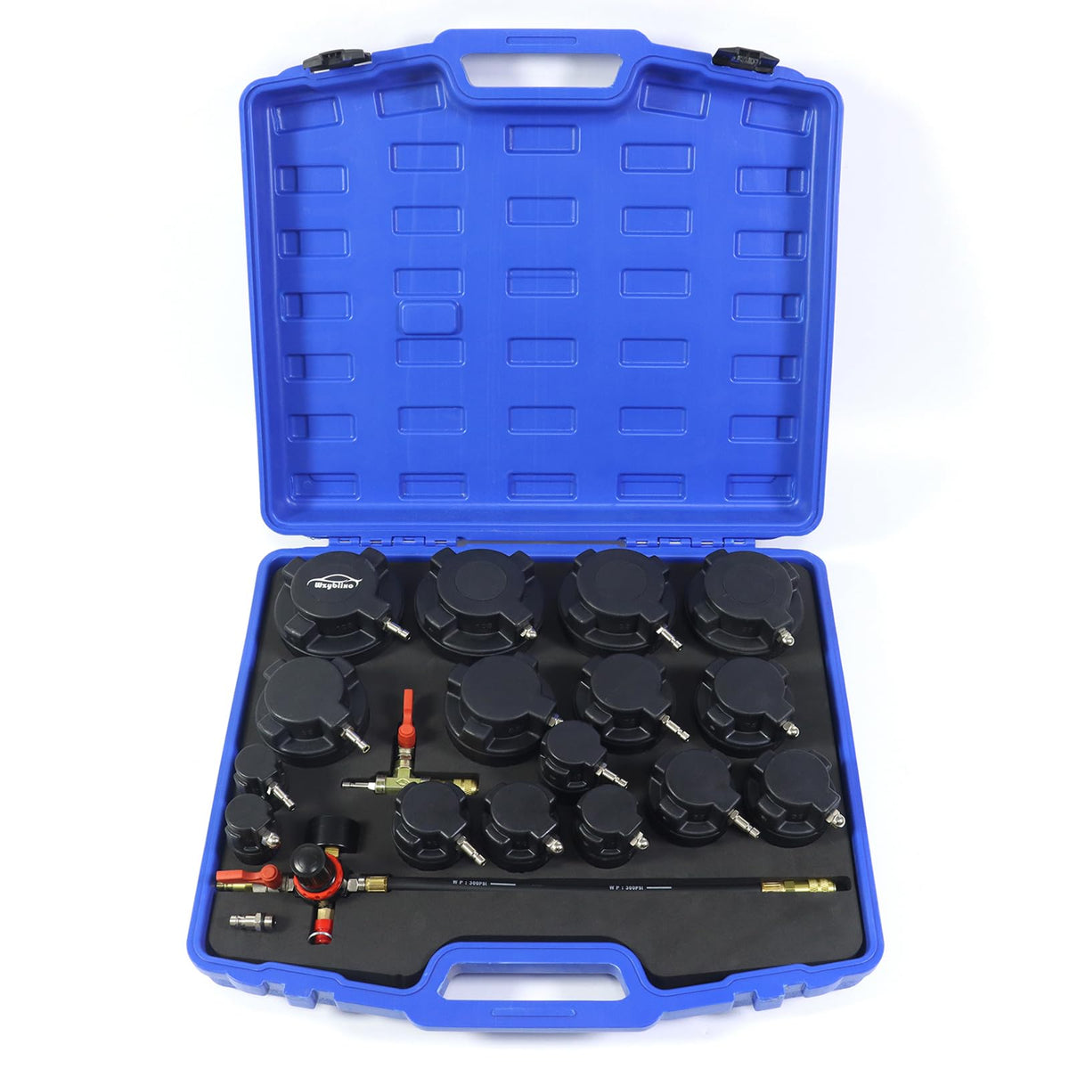 Wzyblixo front view of opened kit showing all components for fast diagnosis