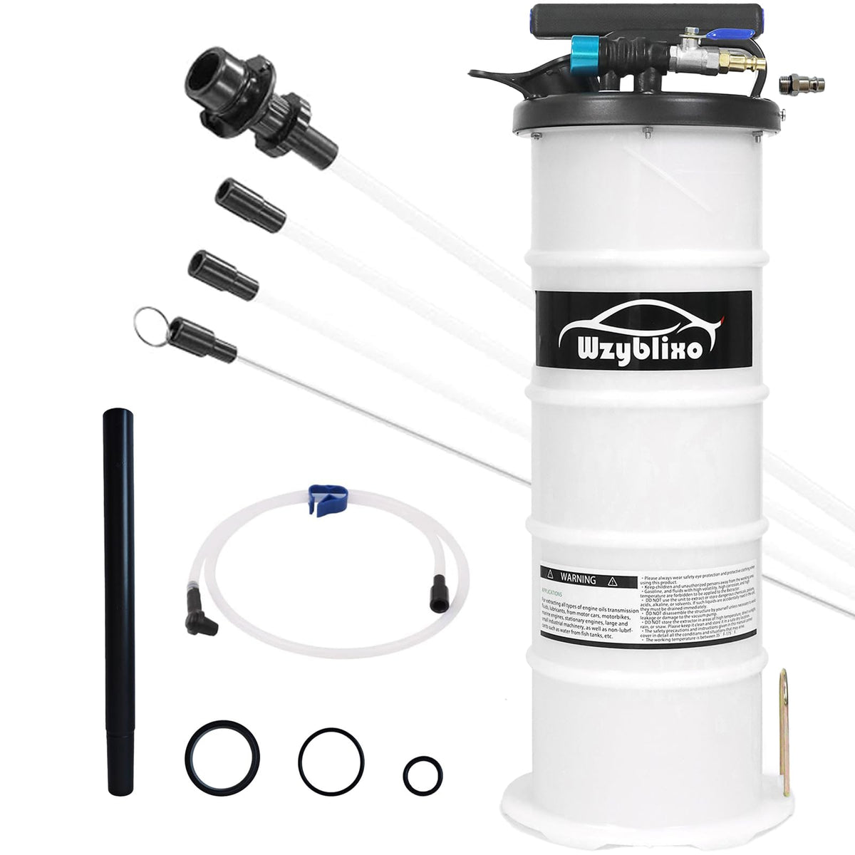 Wzyblixo front view showing 6.5L tank and handle for easy transport and storage