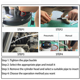 Wzyblixo in use extracting engine oil for cleaner, faster fluid changes