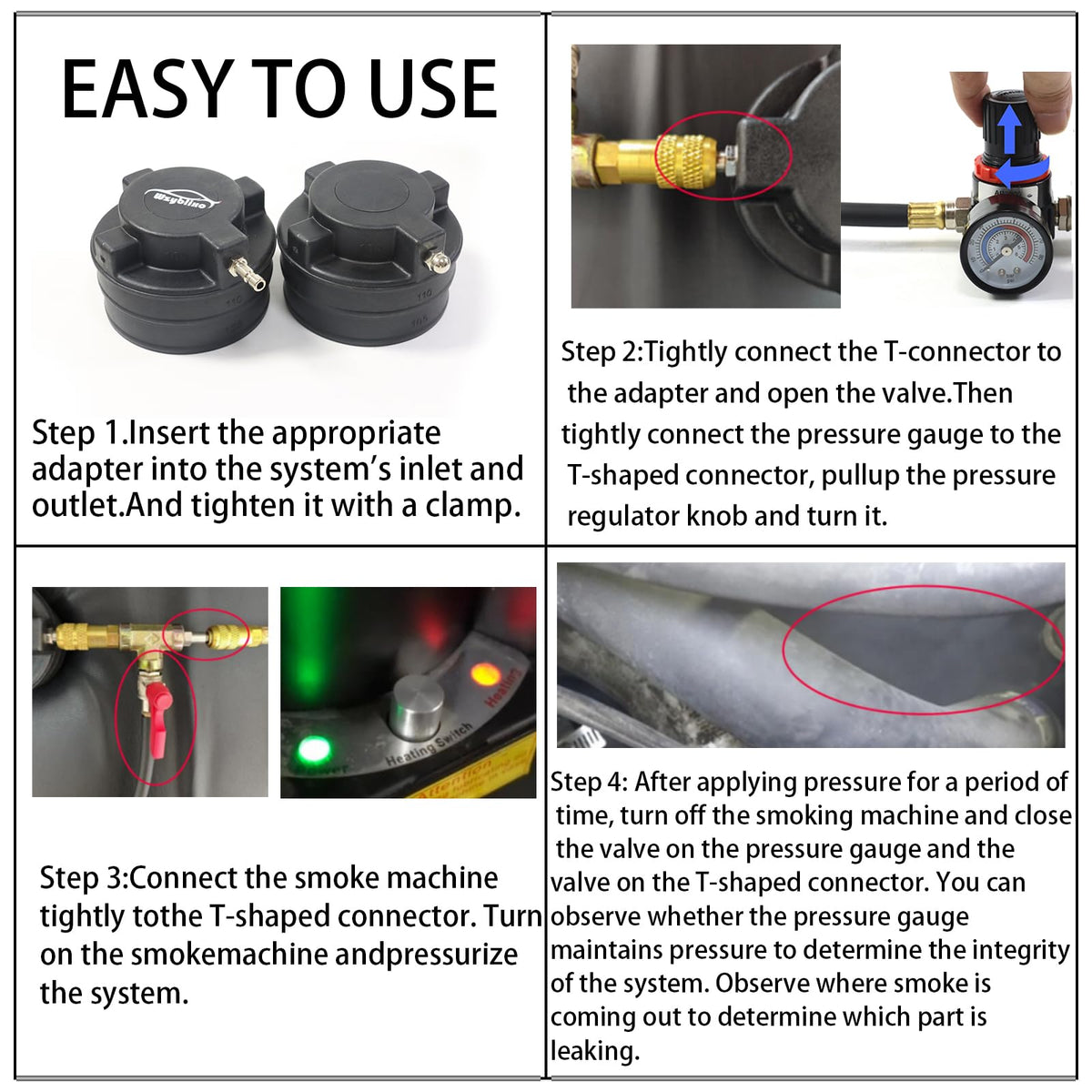 Wzyblixo tester connected to engine intake showing practical workshop use