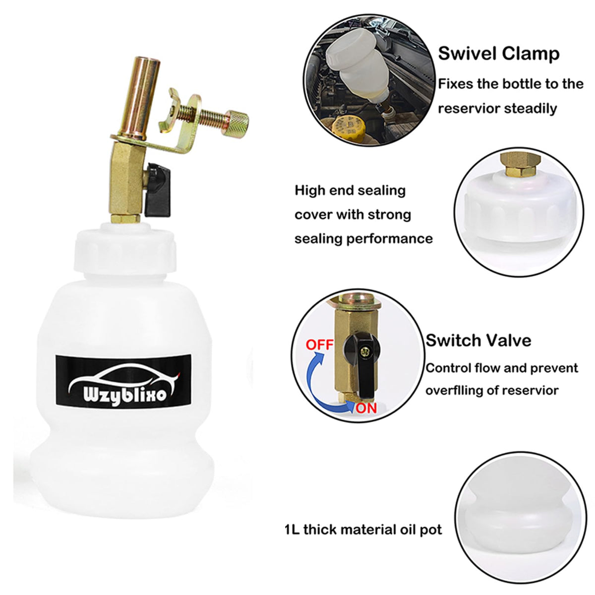 Wzyblixo 2L collection reservoir showing clear capacity monitoring benefit