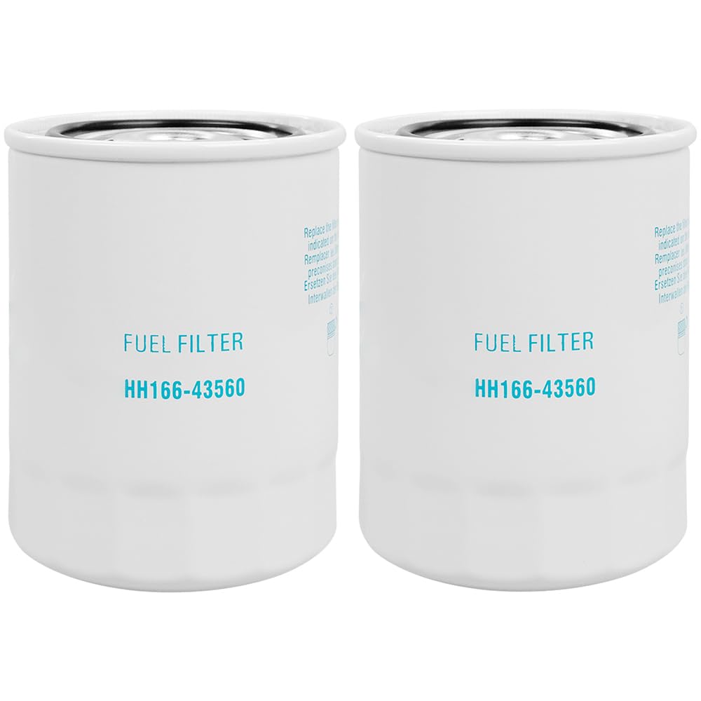 wzyufon front view of two HH166-43560 filters showing labels and fitment benefit