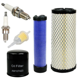 wzyufon front packaging kit showing all included filters and spark plug, simplifies maintenance