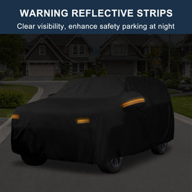 X AUTOHAUX elasticized hem securing cover snugly against vehicle