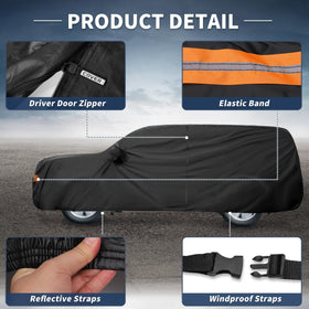X AUTOHAUX windproof straps and buckle fastening undercarriage securely
