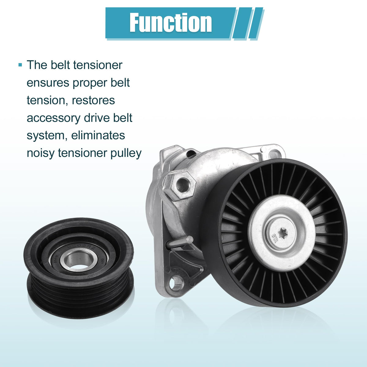 X AUTOHAUX assembly side profile displaying pulley alignment for consistent tension benefit