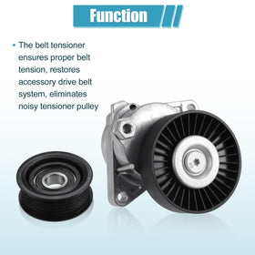 X AUTOHAUX assembly side profile displaying pulley alignment for consistent tension benefit