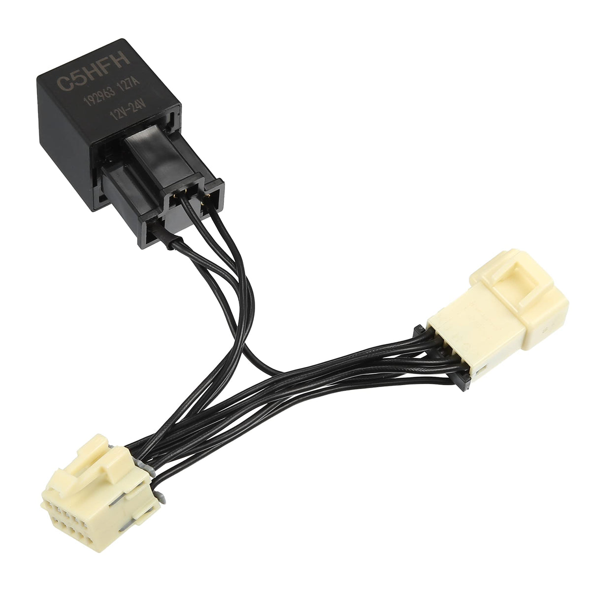 X AUTOHAUX front connector showing plug shape and secure fit benefit
