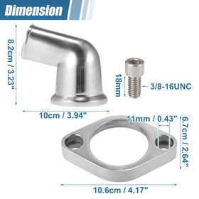 X AUTOHAUX close-up of threads and thermostat bore for secure seal benefit