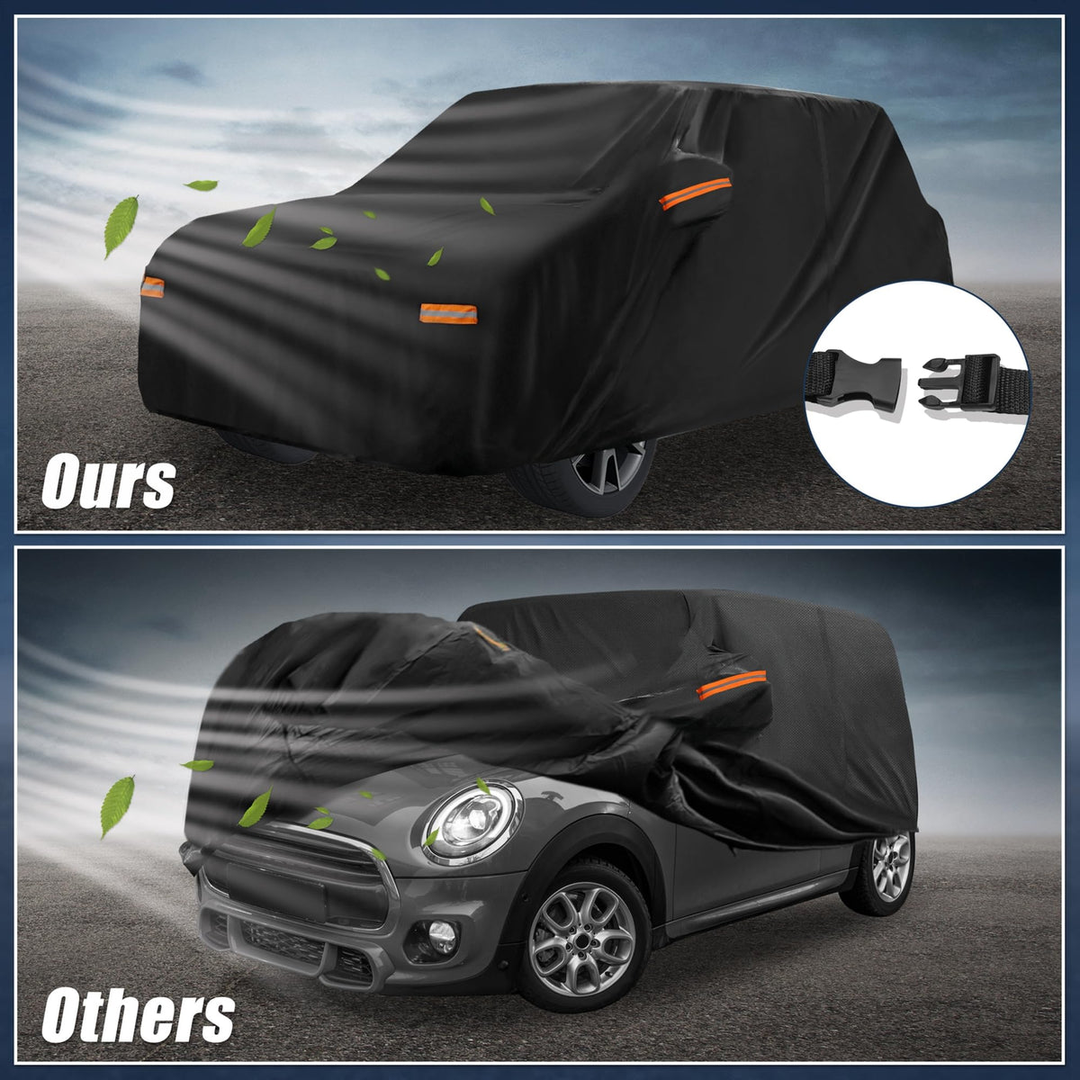X AUTOHAUX driver door zipper detail for easy access and convenience