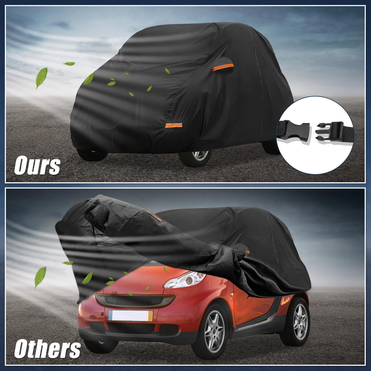 X AUTOHAUX fabric texture 210D-PU Oxford showing water-resistant durability