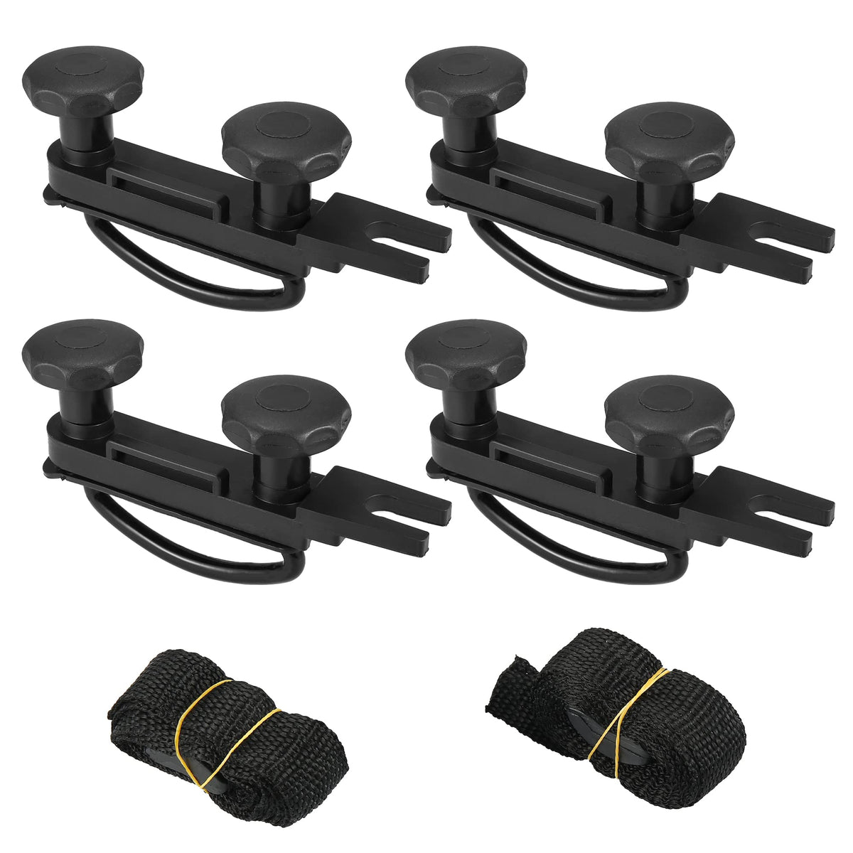 X AUTOHAUX front view of complete clamp kit showing included parts and benefit of organized replacement