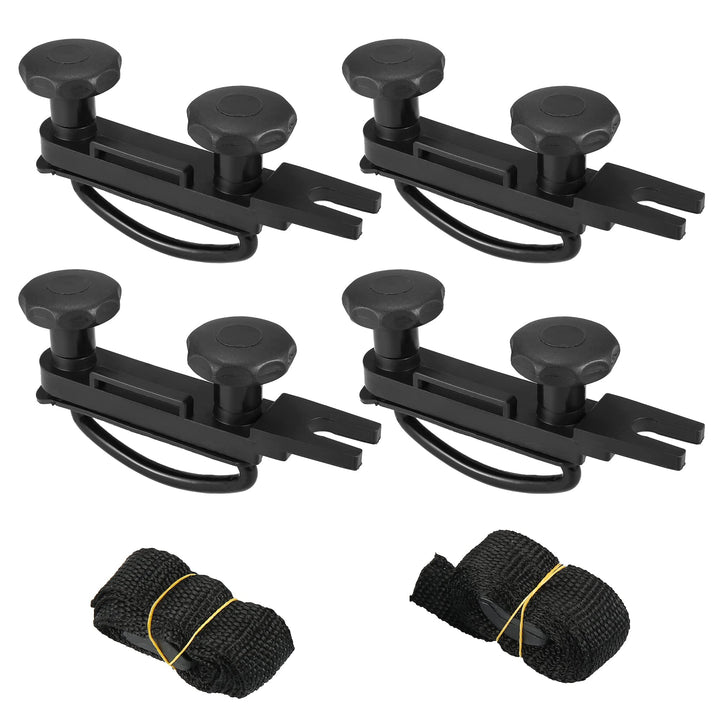 X AUTOHAUX front view of complete clamp kit showing included parts and benefit of organized replacement