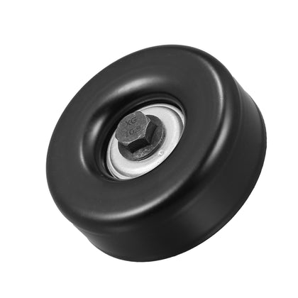 X AUTOHAUX front view idler pulley showing mounting face and bolt benefit easy fit