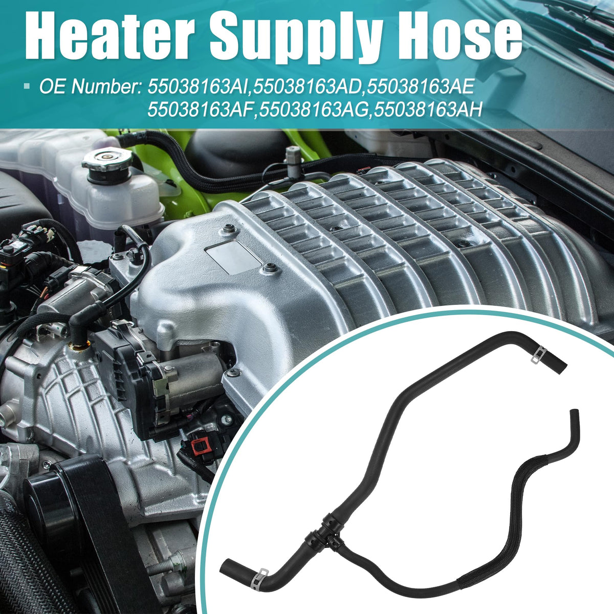 X AUTOHAUX detail of hose bend and material showing flexibility and strength