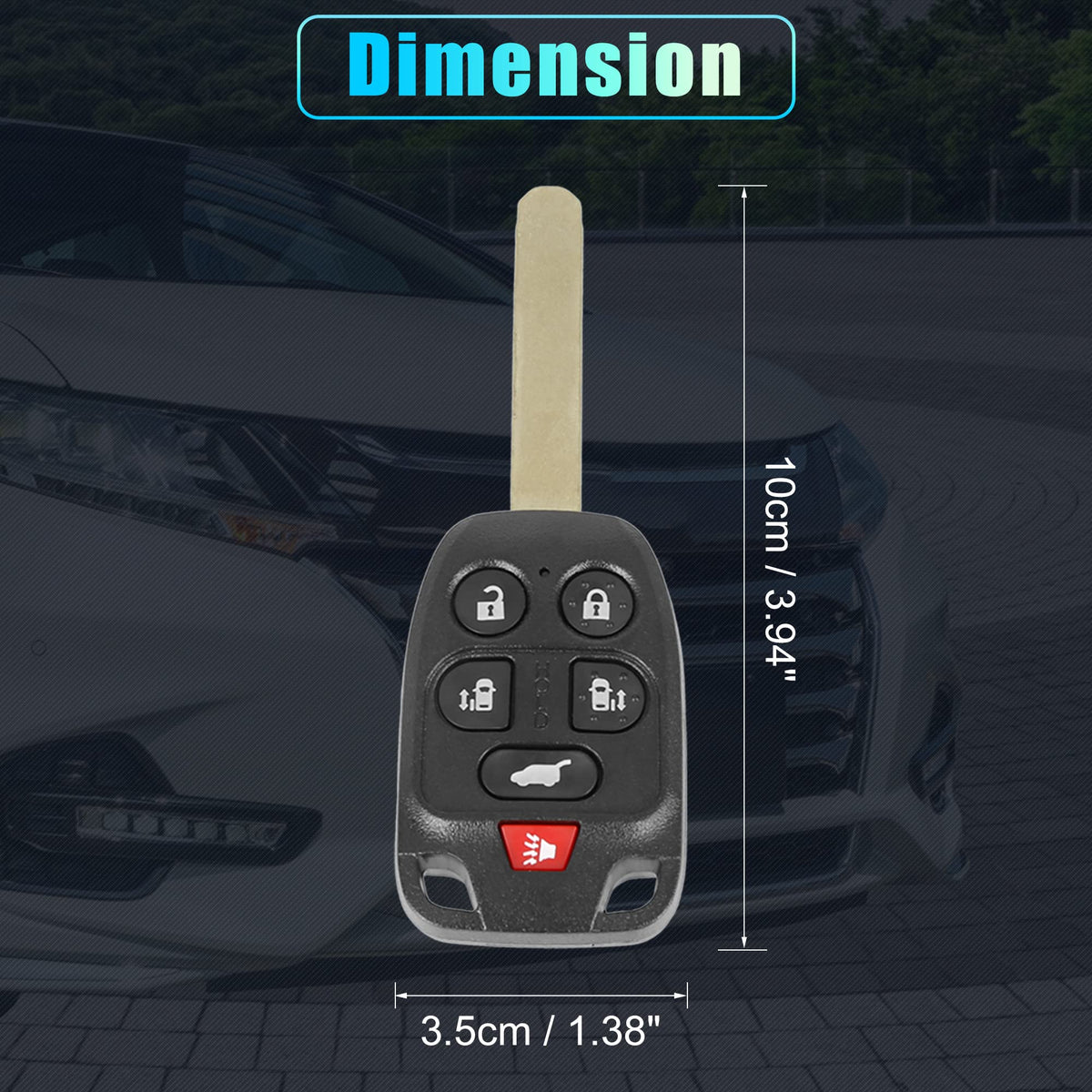 X AUTOHAUX remote positioned near Odyssey tailgate showing power door control