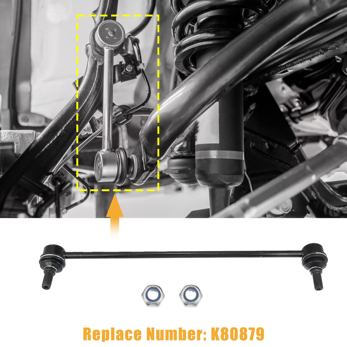 X AUTOHAUX installed on control arm demonstrating restored stability