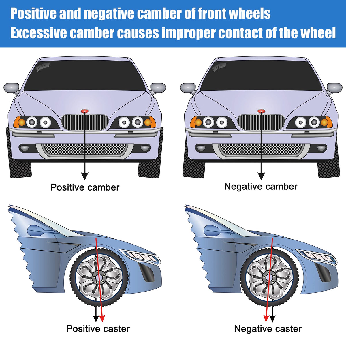 X AUTOHAUX installed on upper control arm showing corrected geometry benefit