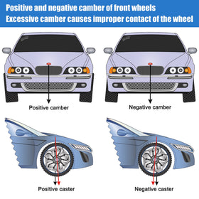 X AUTOHAUX installed on upper control arm showing corrected geometry benefit