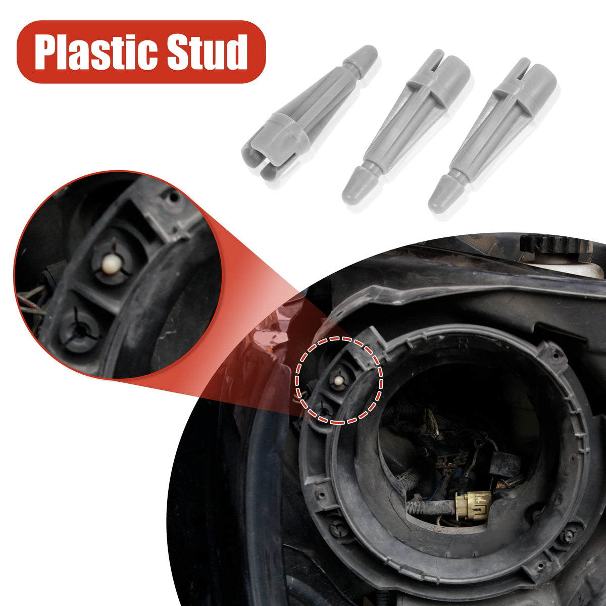 X AUTOHAUX complete kit laid out with rings, brackets, studs and screws for quick install