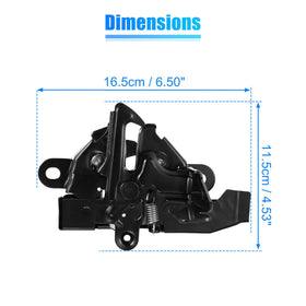 X AUTOHAUX latch engaged with hood closed showing reduced noise benefit