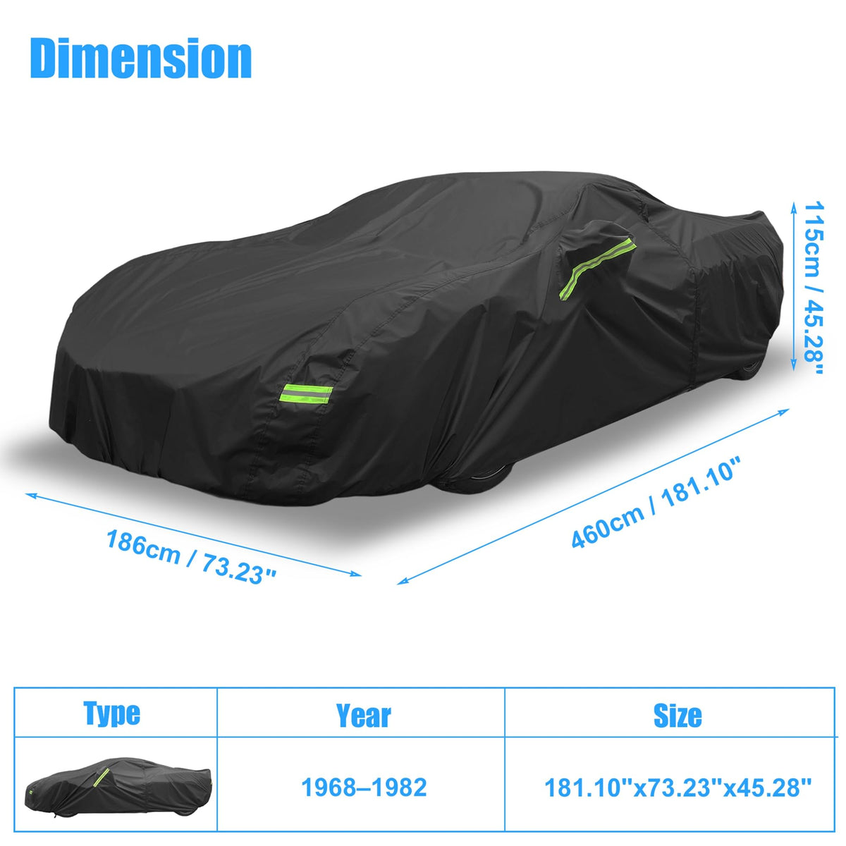 X AUTOHAUX cover on Corvette in driveway providing outdoor protection benefit