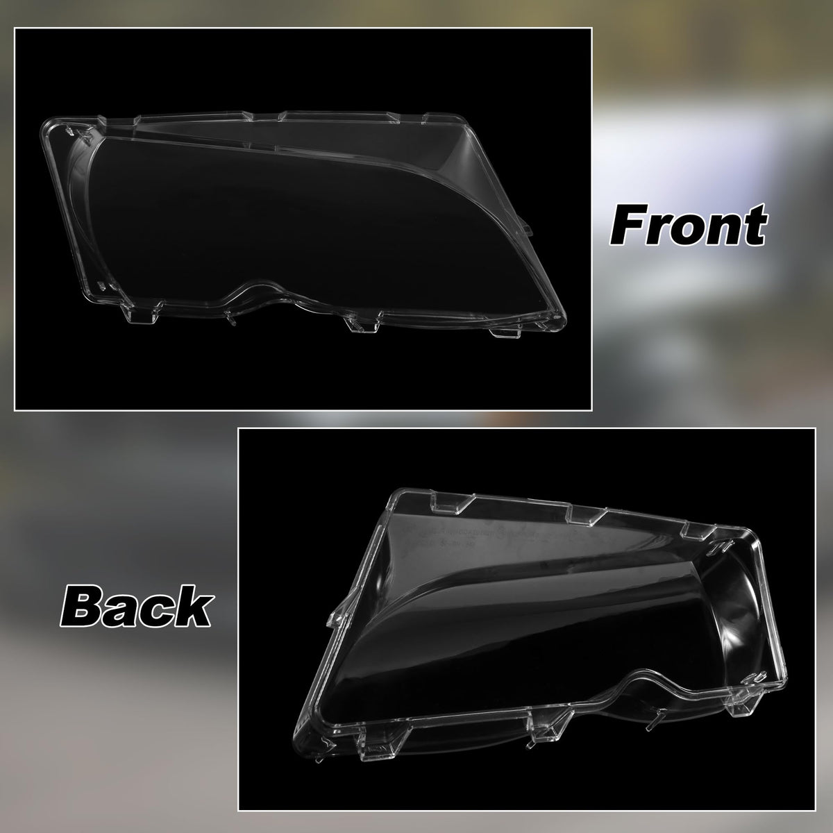 X AUTOHAUX headlight emission comparison at dusk showing unchanged beam pattern