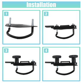 X AUTOHAUX clamps mounted on a rooftop cargo box demonstrating stable attachment during travel