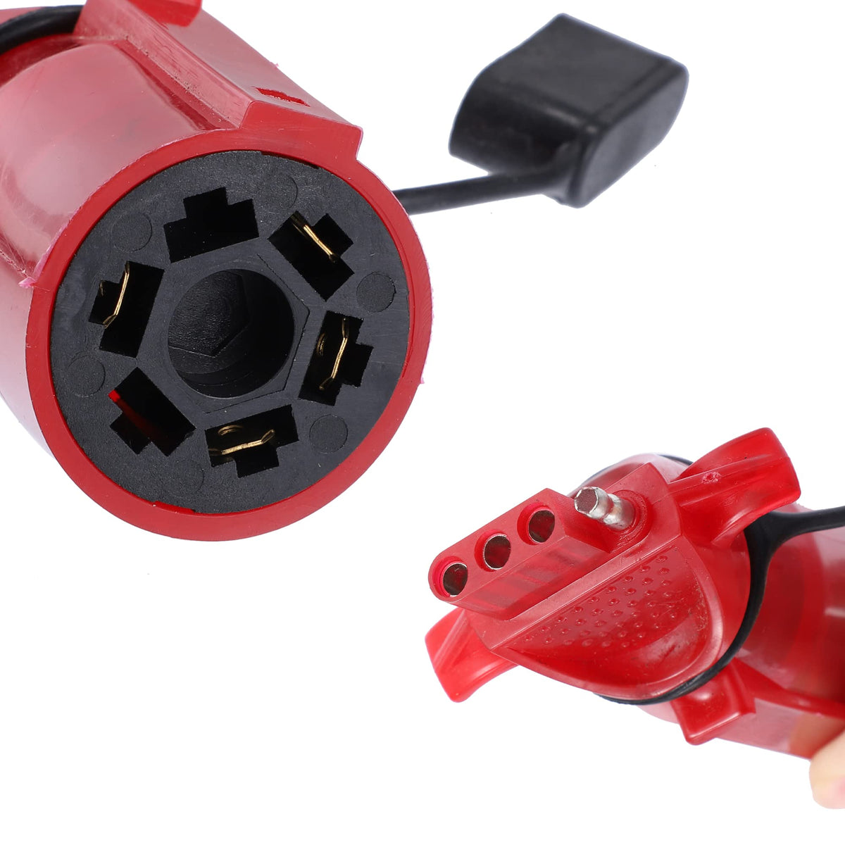 X AUTOHAUX adapter plugged into vehicle socket demonstrating secured connection