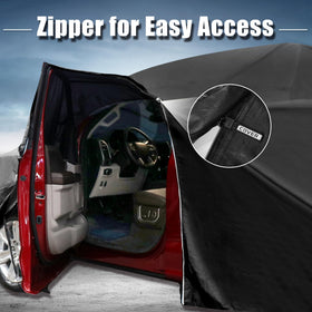 X AUTOHAUX full car cover in outdoor setting protecting from rain and sun