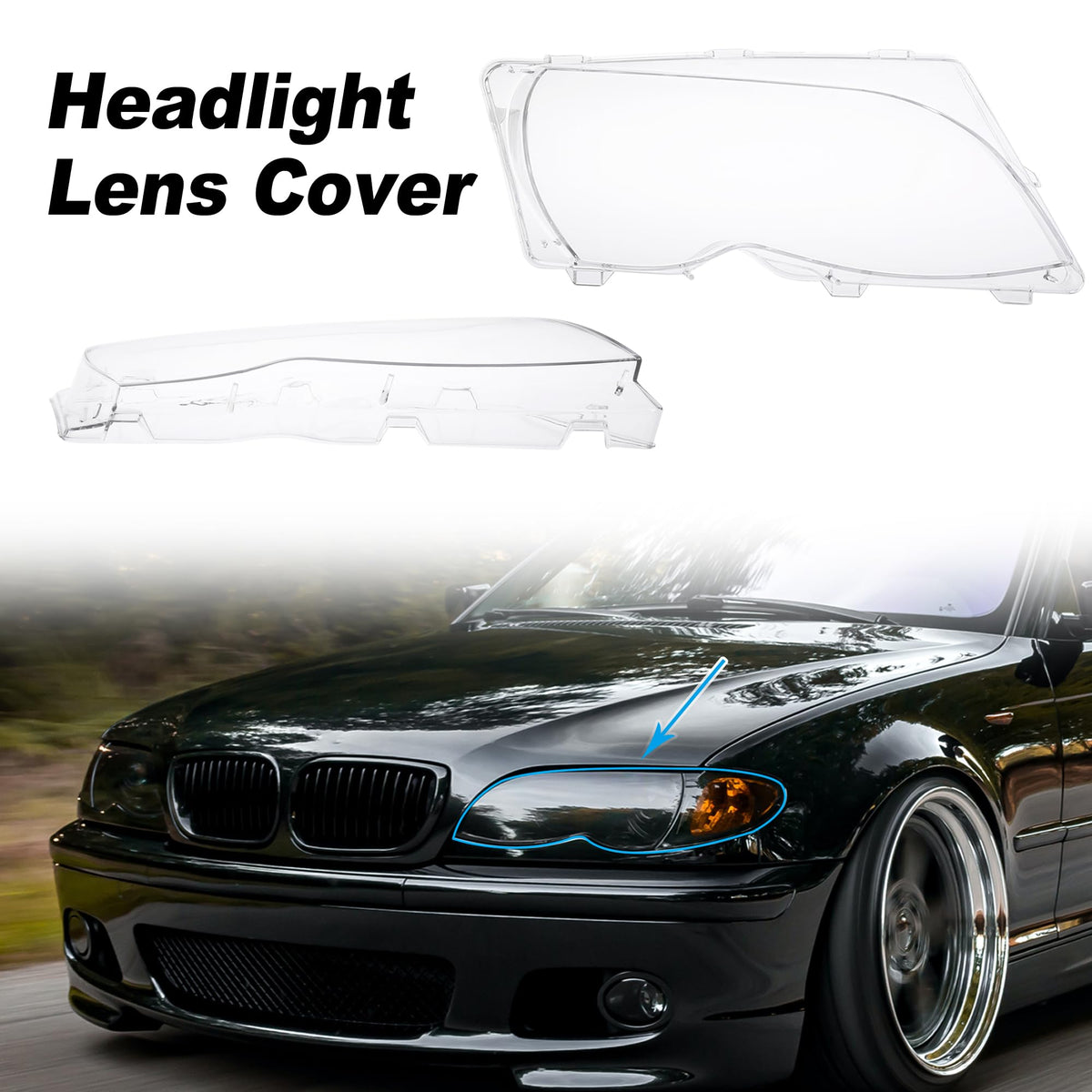 X AUTOHAUX pair unboxed showing front and rear of clear lens shells for easy inspection