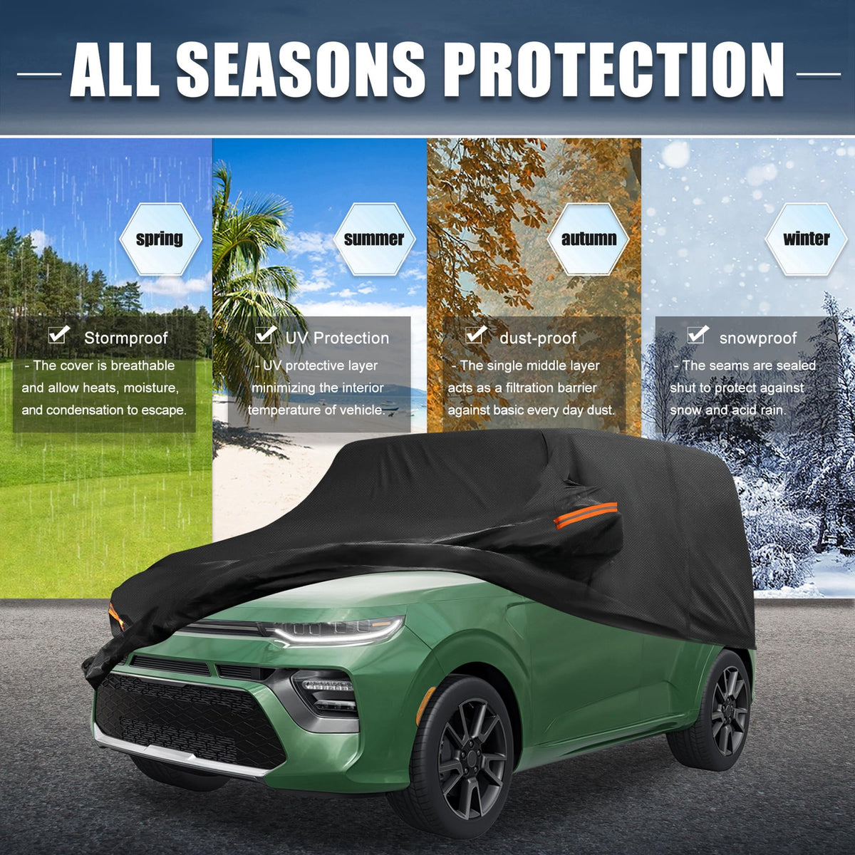 X AUTOHAUX rear view demonstrating tailored fit and bumper protection