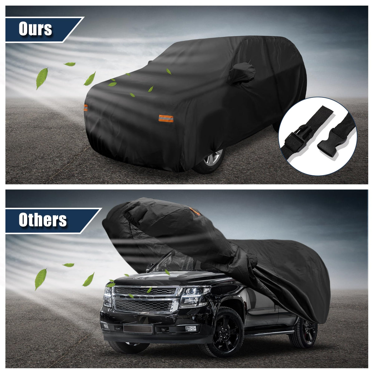 X AUTOHAUX fluorescent reflective panel visible for nighttime safety