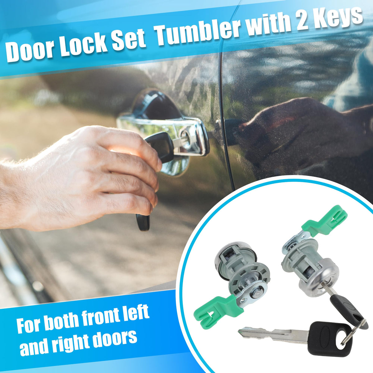 X AUTOHAUX right front cylinder keyway detail demonstrating precise fit