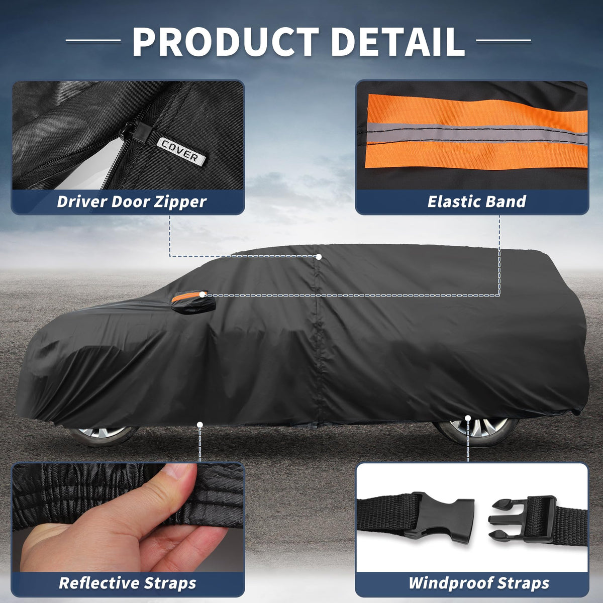 X AUTOHAUX storage bag with folded cover for compact transport and storage