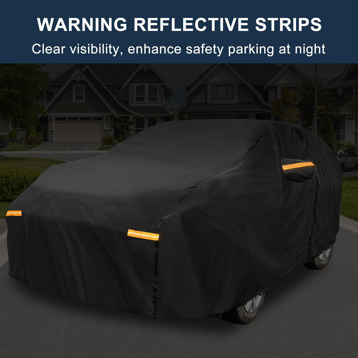 X AUTOHAUX wind straps and elastic hem securing cover against strong winds