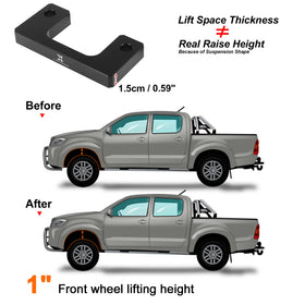 X AUTOHAUX spacer with installation hardware for straightforward install