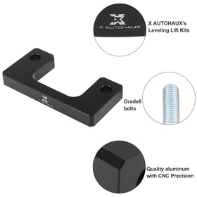 X AUTOHAUX spacer top view mounted on strut illustrating fit accuracy
