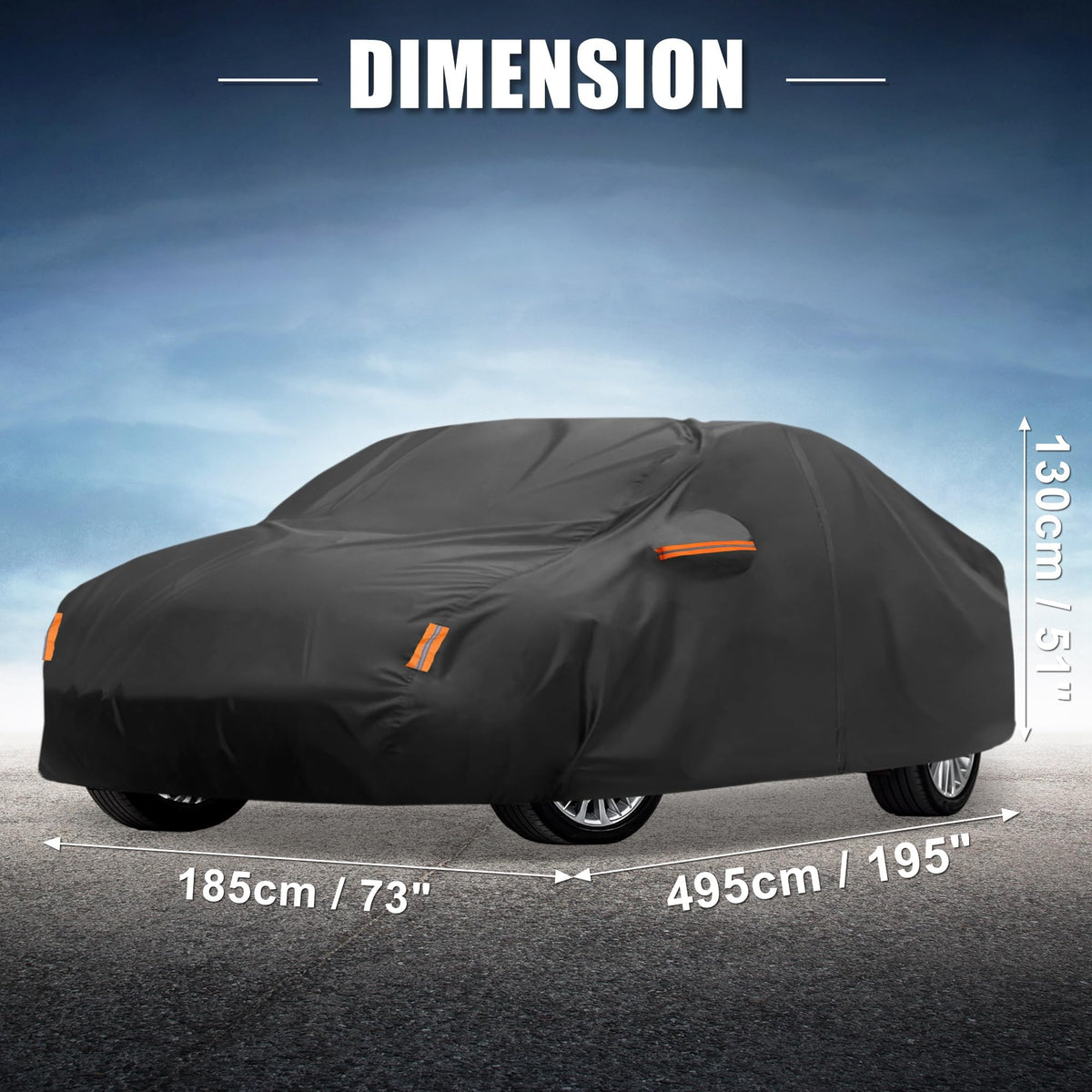 X AUTOHAUX storage bag with folded cover for compact convenience