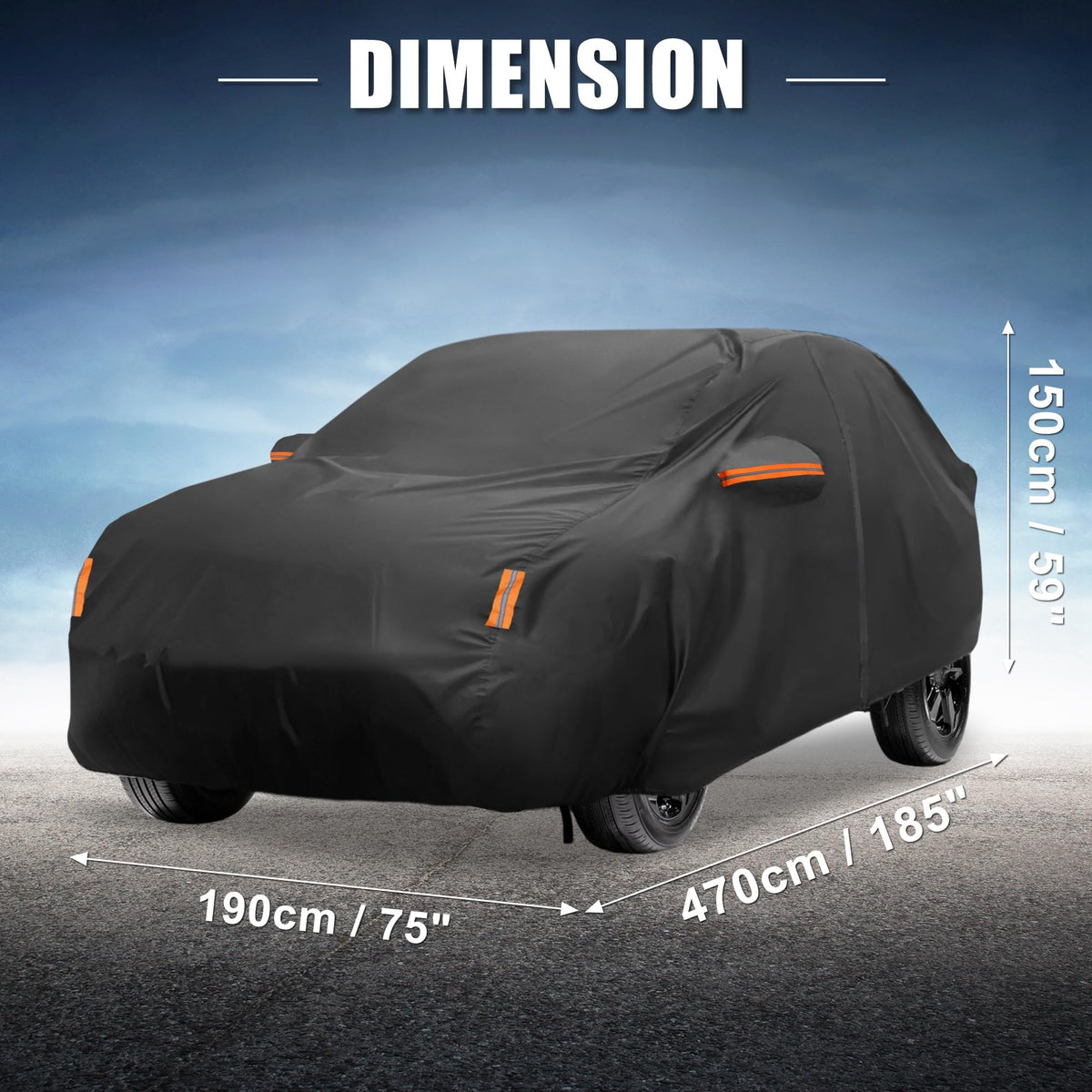 X AUTOHAUX folded cover in storage bag for compact transport and storage