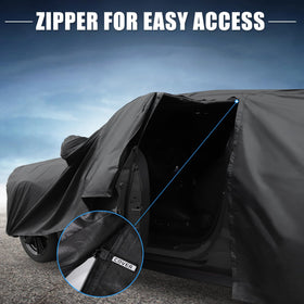 X AUTOHAUX windproof straps and elastic hem securing cover in wind