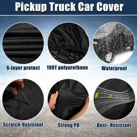 X AUTOHAUX windproof straps and elastic hem securing cover against strong gusts