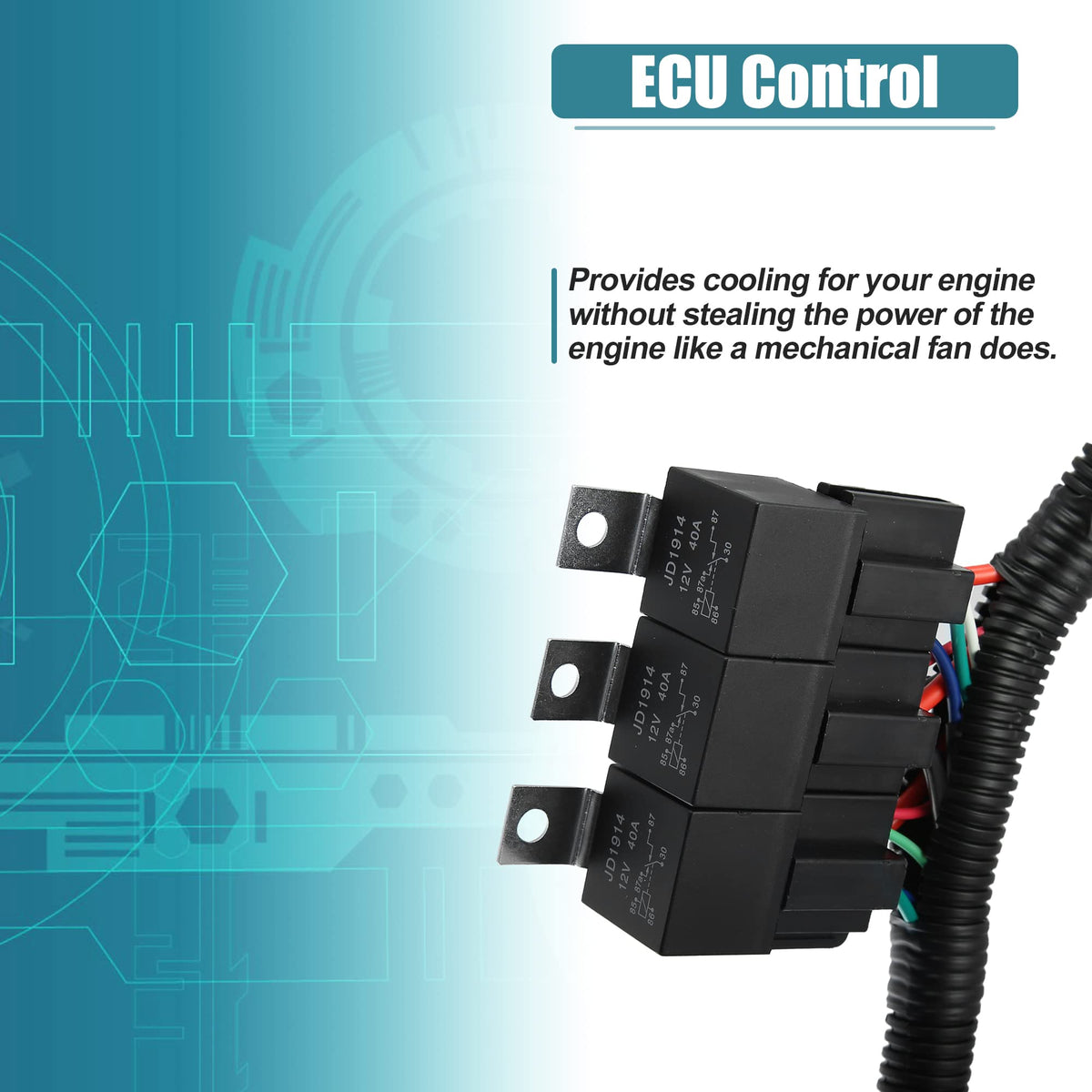 X AUTOHAUX full-length wiring harness laid out to show routing and insulation benefits