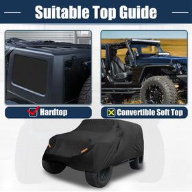 X AUTOHAUX full side view fitted on Jeep Wrangler demonstrating fit